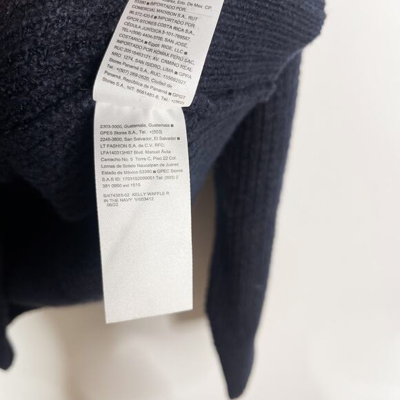 New Old Navy Mens Large L In The Navy Blue Cozy Kelly Waffle Sweater Crew Neck - Picture 8 of 8